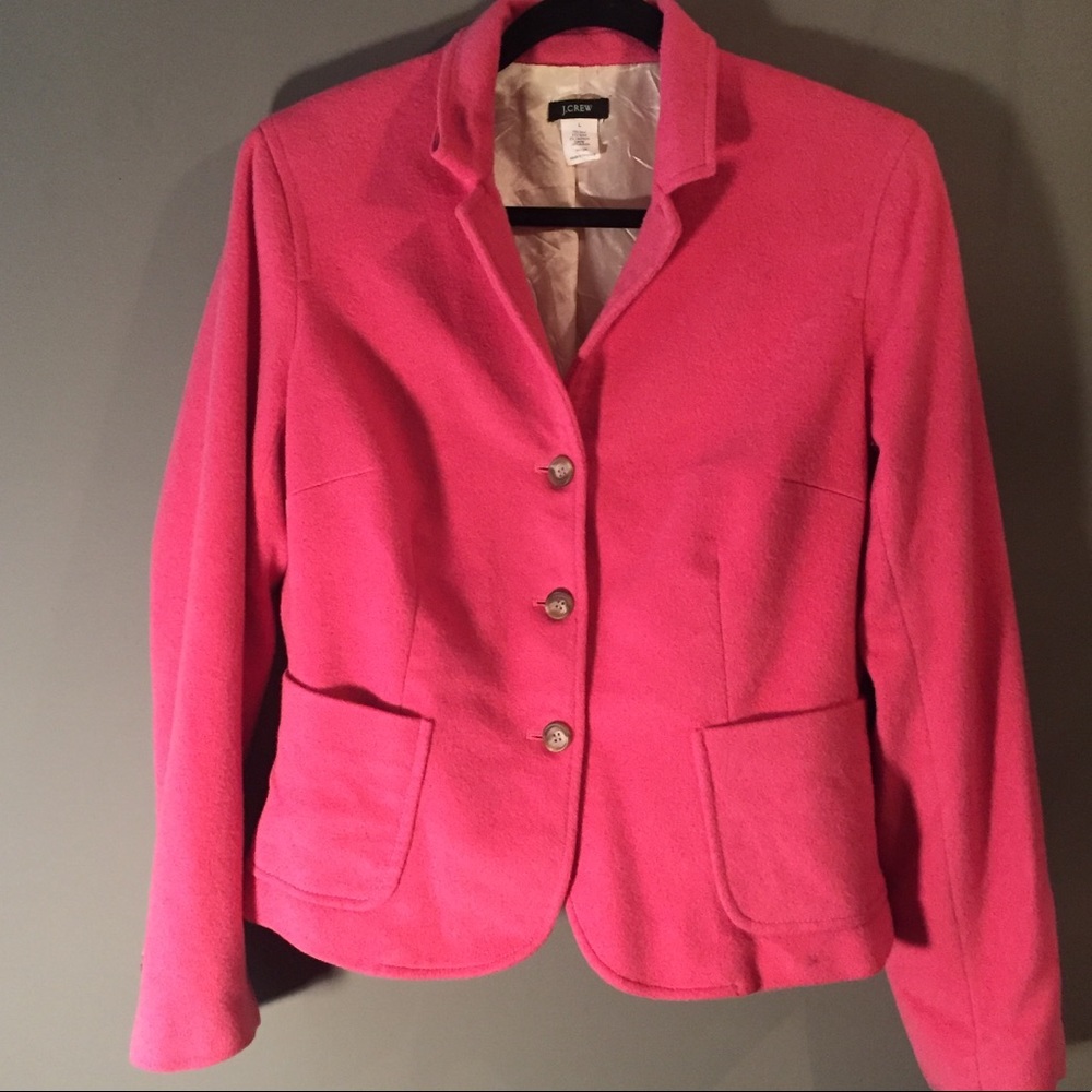 j.crew 76% wool 22% nylon 2% cashmere blazer coat